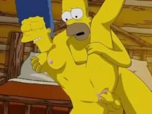 Marge Simpson fodendo duro com Homer hentai